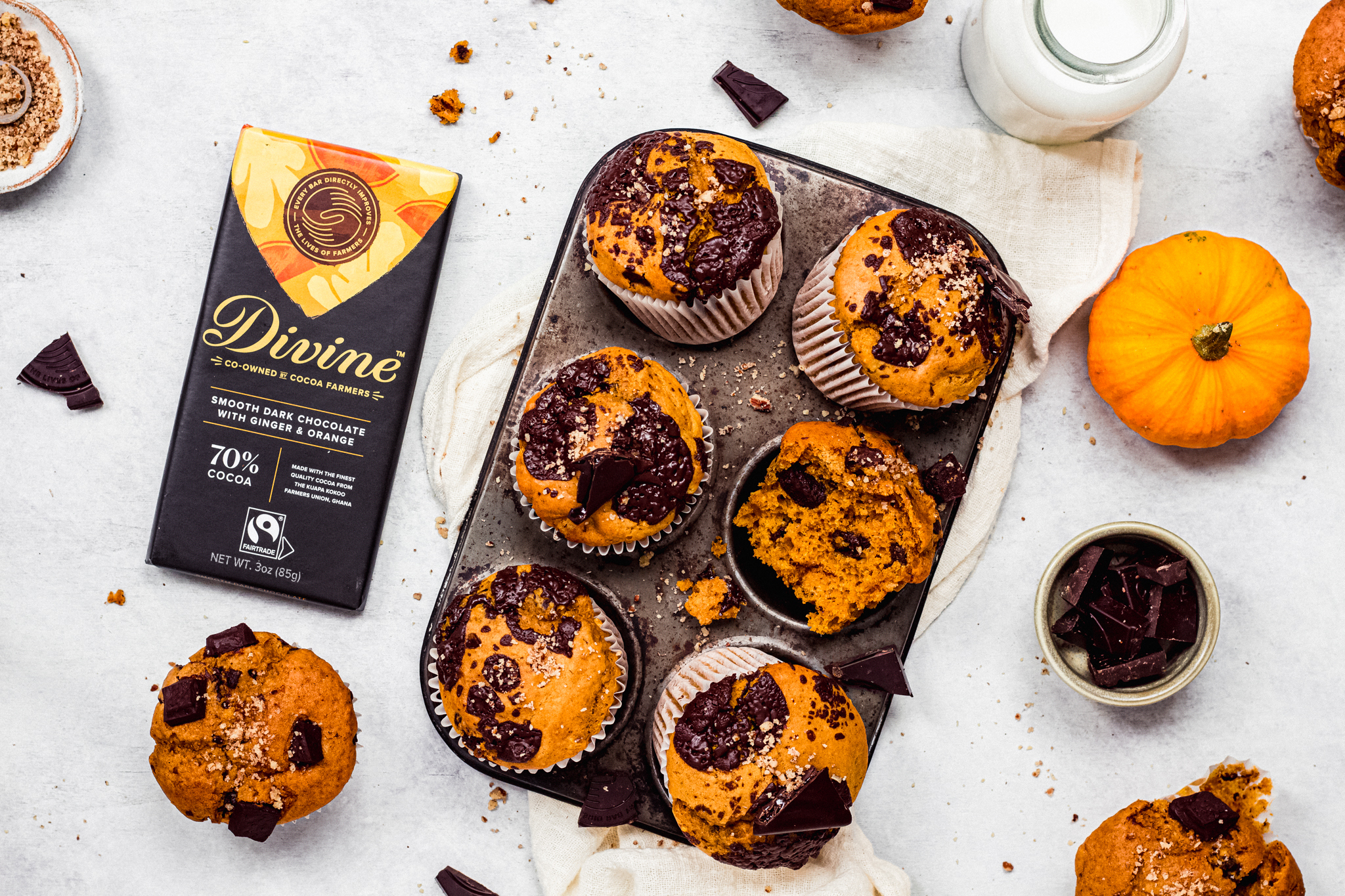 Chocolate Pumpkin Muffins