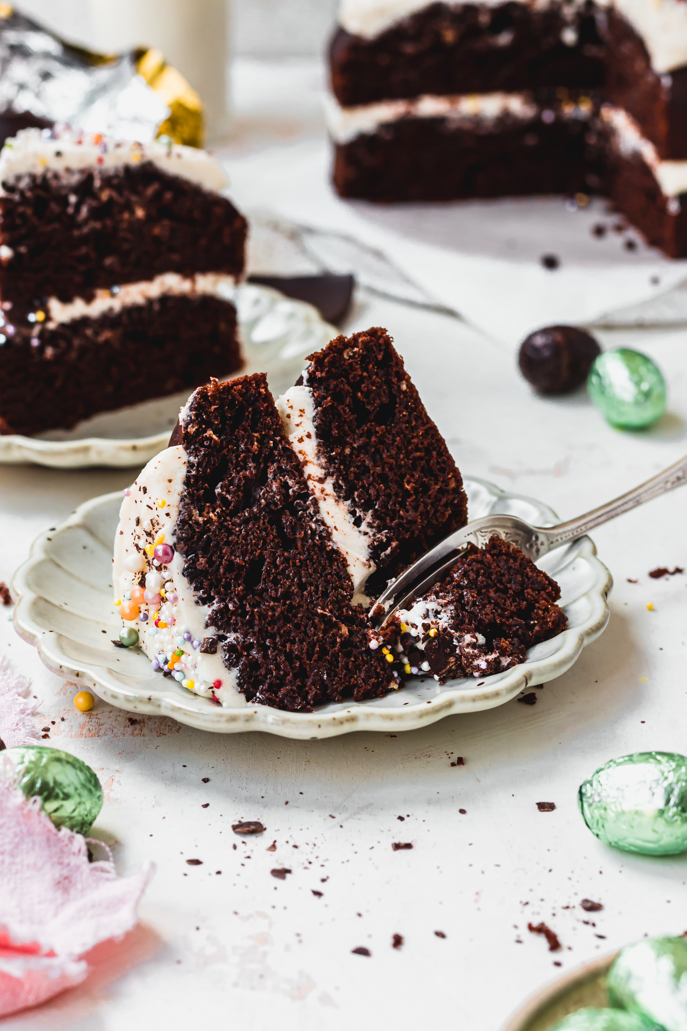 Dark Chocolate Easter Egg Cake