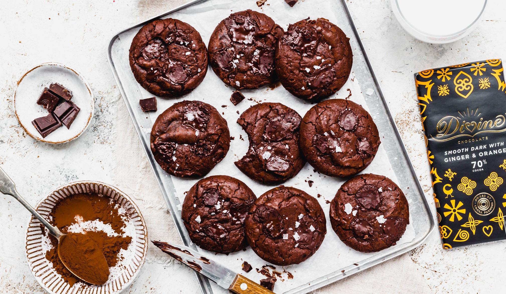 Dark Chocolate Orange Brownie Cookies