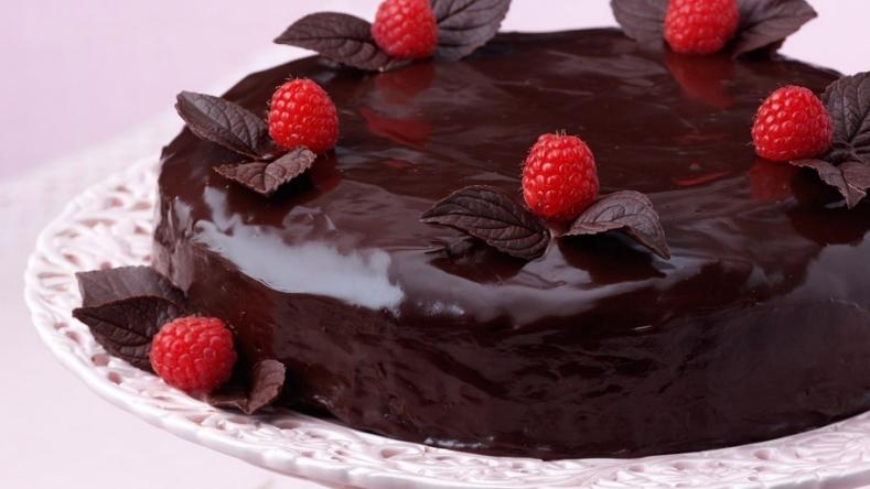 Divine Chocolate and Raspberry Truffle Cake