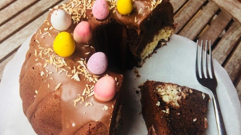 Easter Chocolate and Coconut Bundt Cake