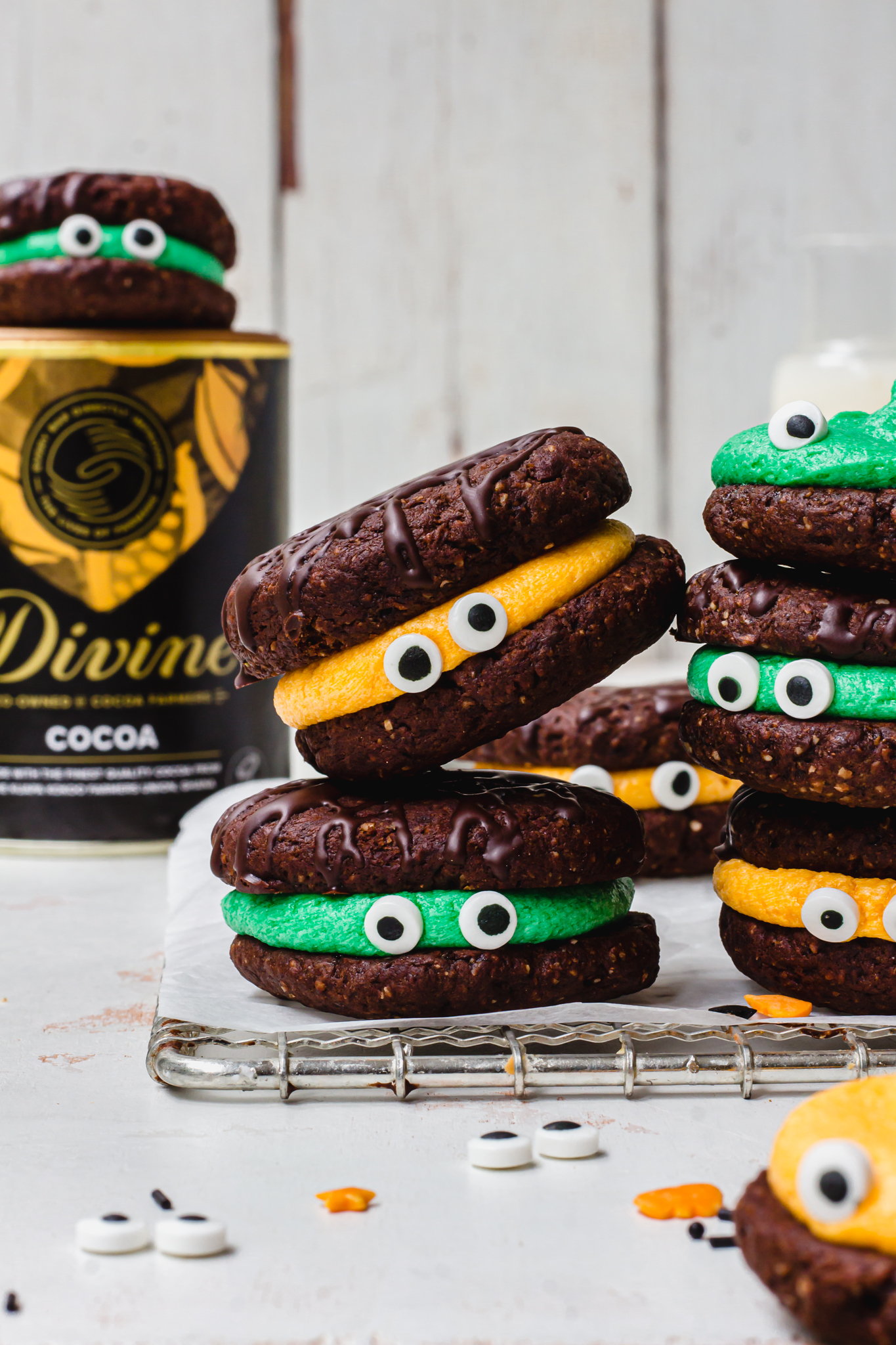 Halloween Chocolate Sandwich Cookies