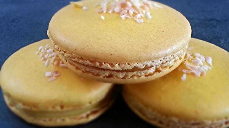 Coconut & Mango Macarons