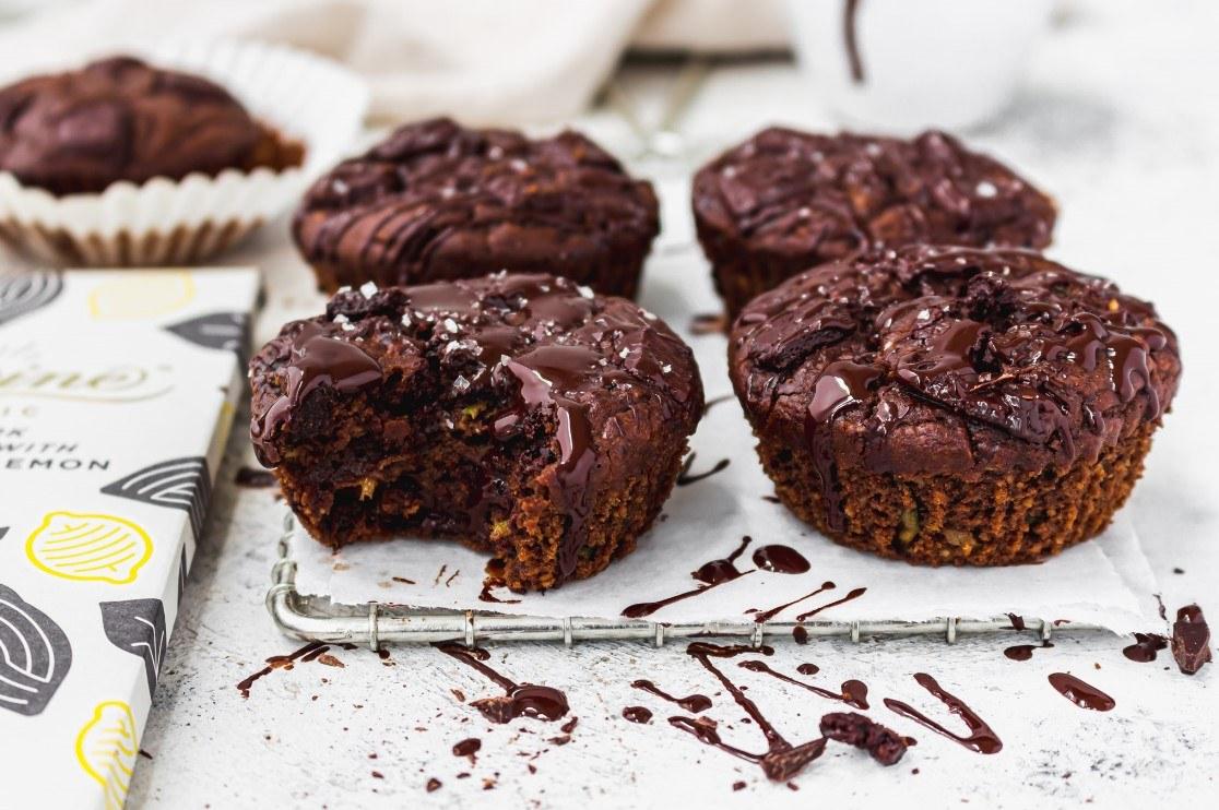 Double Chocolate Courgette Muffins