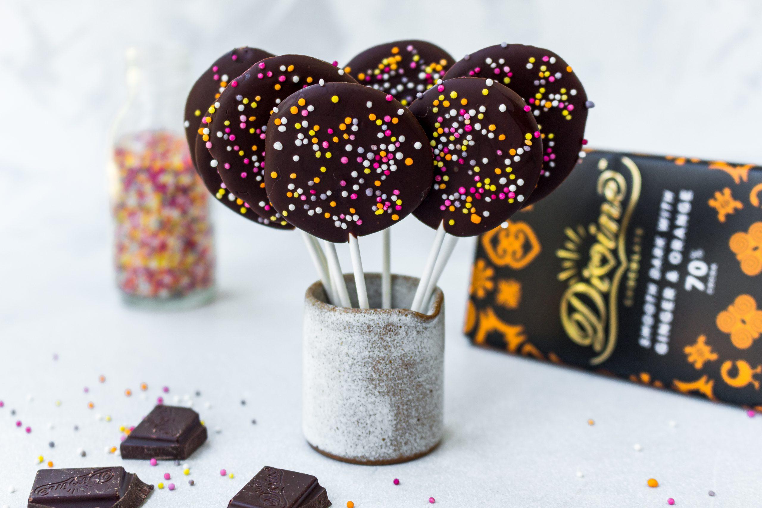 Rainbow Sprinkle Lollipops