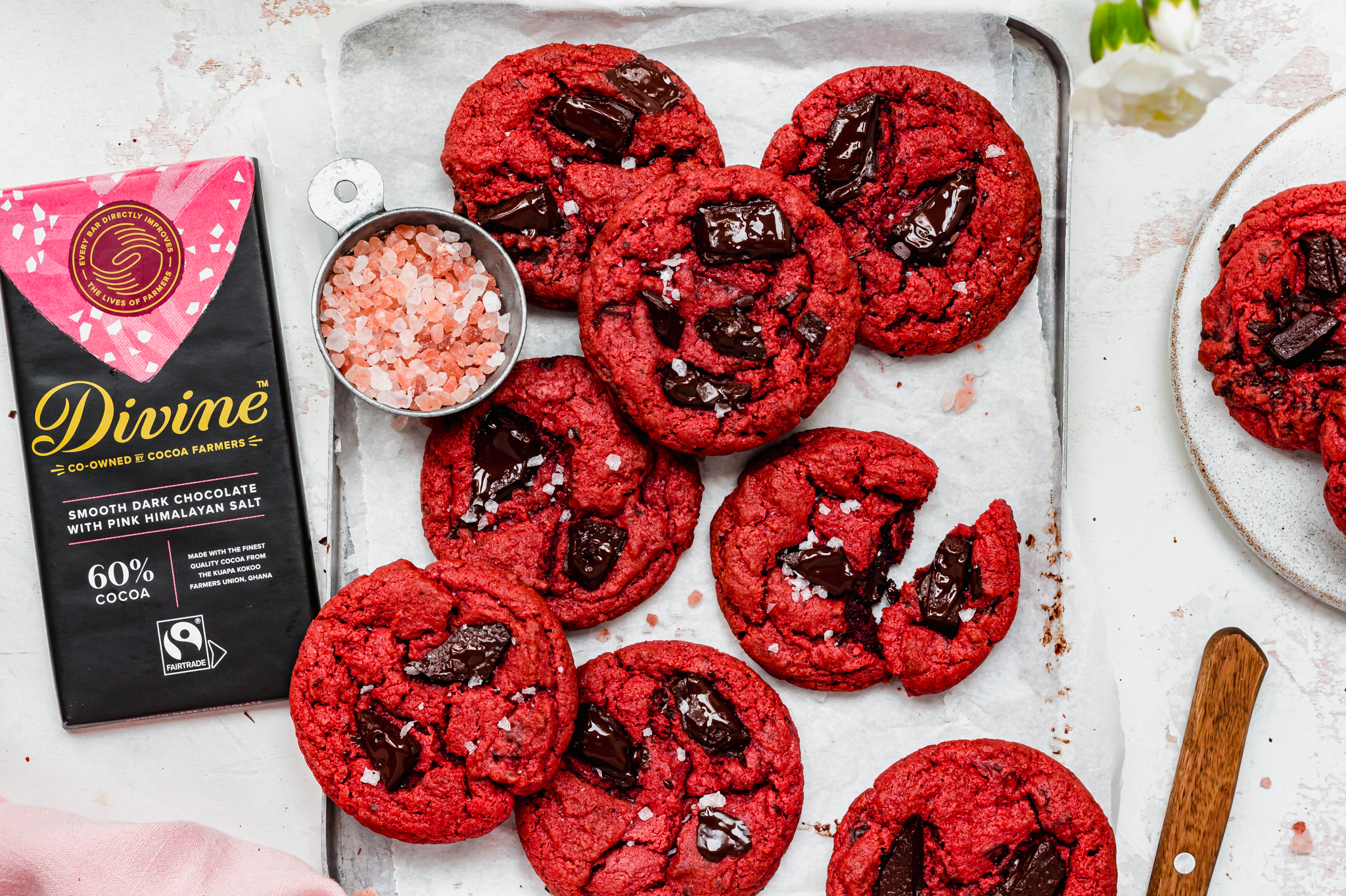 Red Velvet Chocolate Chip Cookies