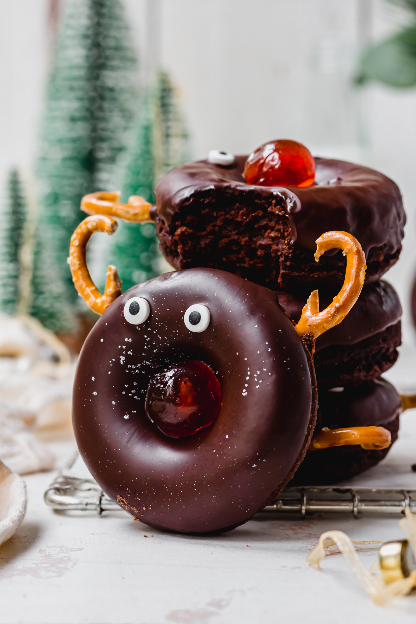 Reindeer Chocolate Doughnuts