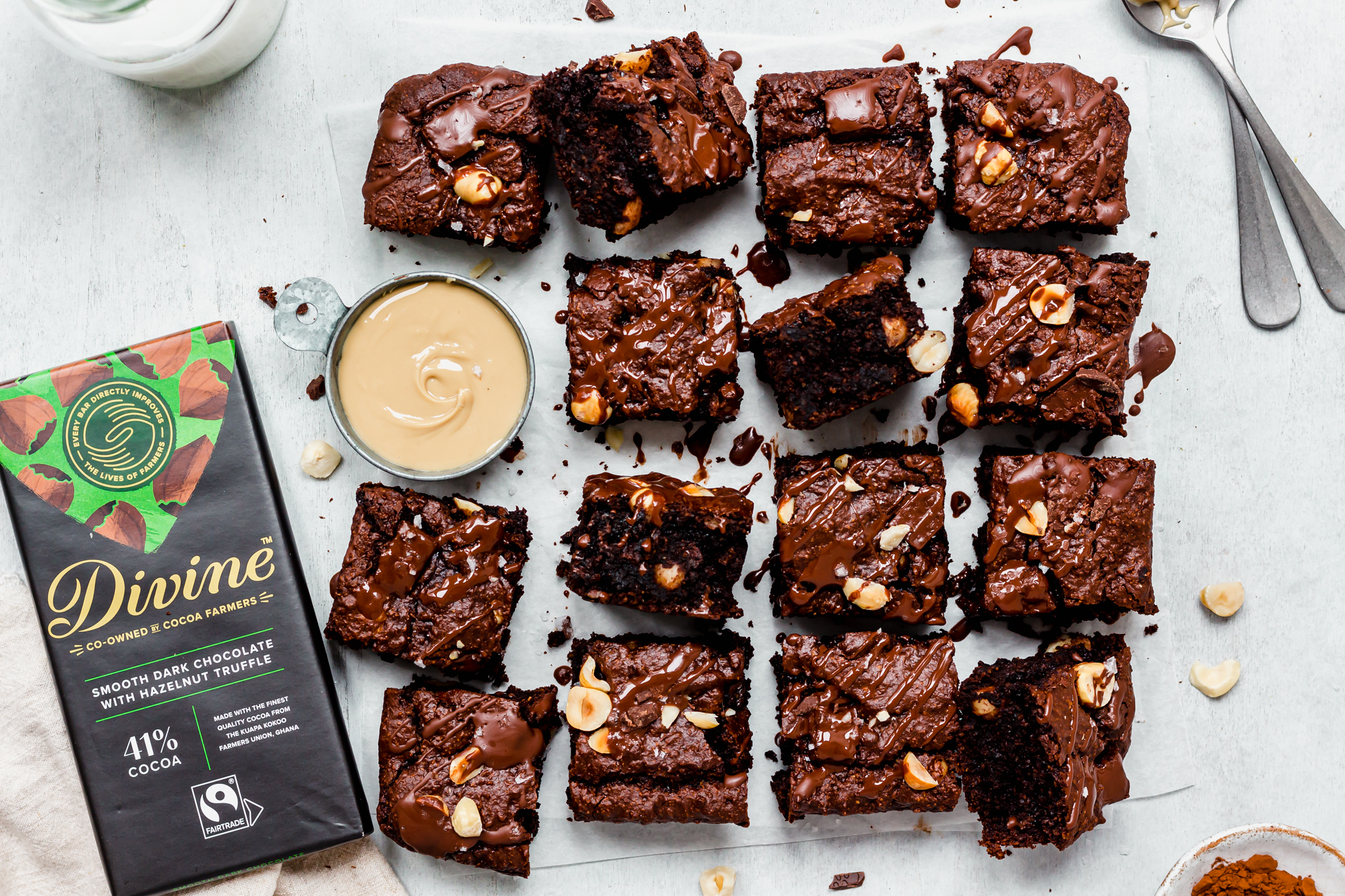 Secretly Healthy Chocolate Hazelnut Brownies