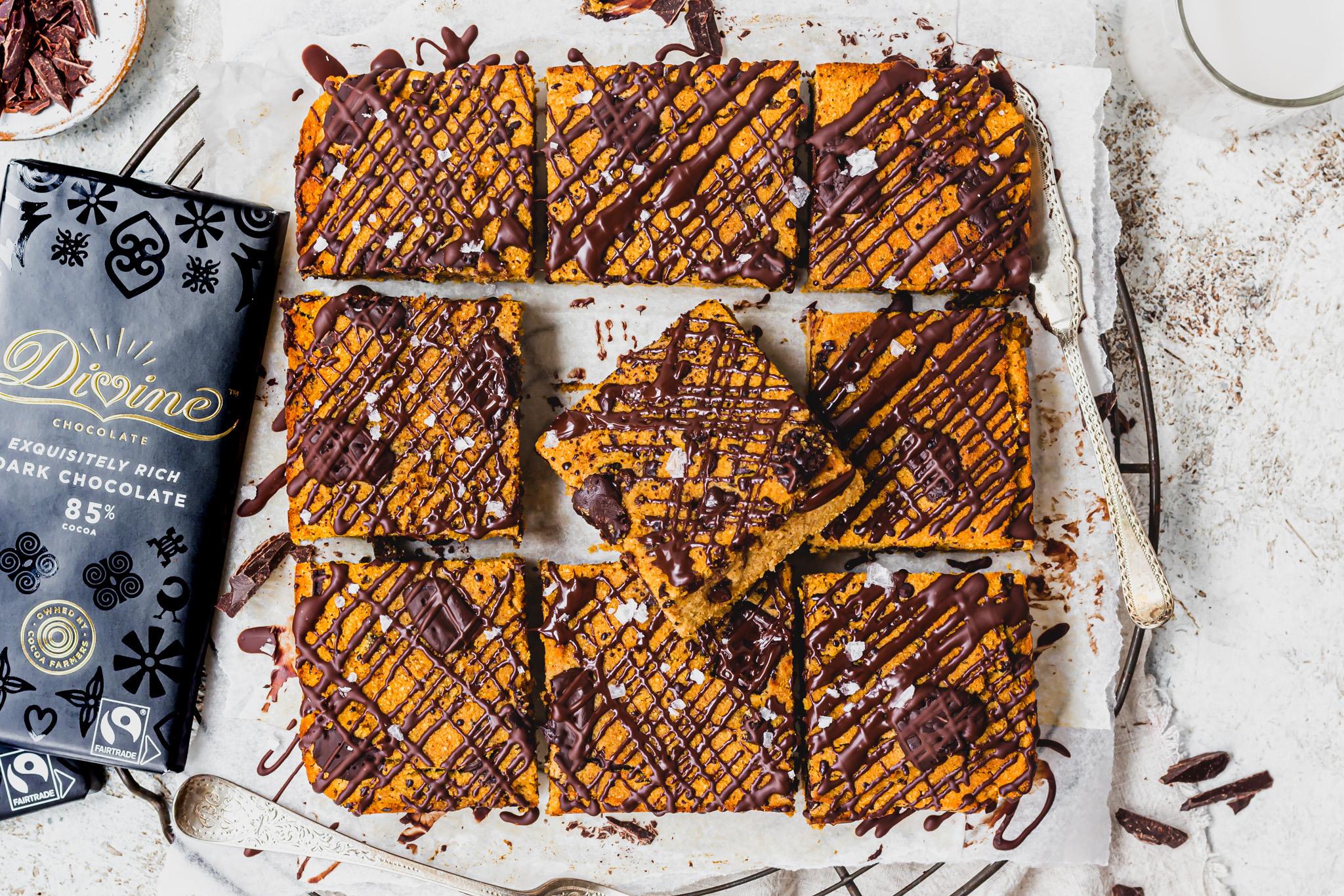 Sweet Potato Chocolate Chunk Blondies