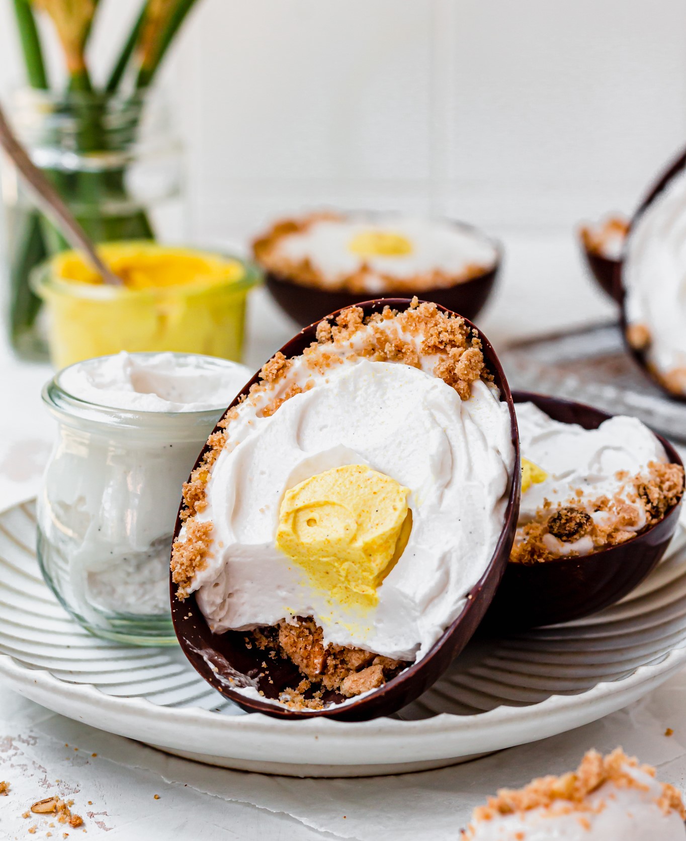 Vegan Cream Egg Cheesecakes