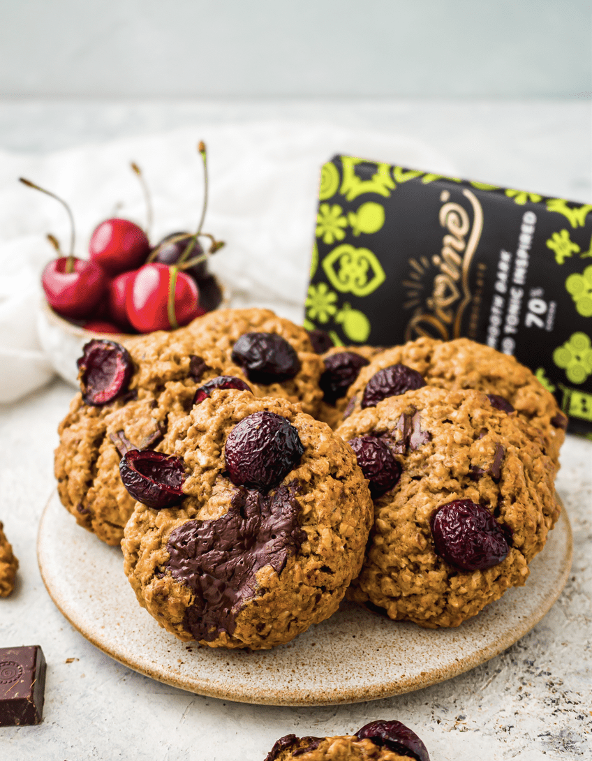 Chocolate Cherry Chunk Cookies